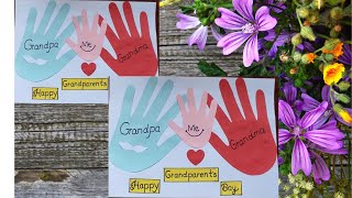 Grand Parents Day Card, Greetings Card Handmade Cards DIY - Grandparents day card making idea