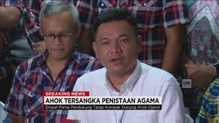 Ahok Tersangka, Timses: Parpol Pendukung Tetap Kompak \u0026 Solid