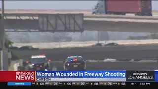 Woman wounded after shooting on 91 Freeway in Carson