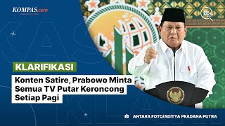 [KLARIFIKASI] Konten Satire, Prabowo Minta Semua TV Putar Keroncong Setiap Pagi