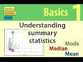 Summary statistics: Mean, Median, Mode - what they are and which one to use