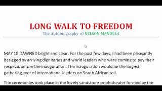 Long Walk to Freedom by Nelson Mandela, Part-1 | বাংলা লেকচার । Prose