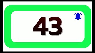 43 Seconds Countdown Timer With Sound Effect COLOR 4K HD 1080