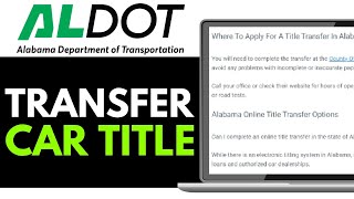 How to Transfer Car Title in Alabama 2026 (QUICK & EASY)