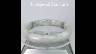 Finejewelthai-กำไลหยก-หยกแท้-พลอยประจำเดือนเกิด-Jade-Bangle-Bracelet-Birthstone-G3011jd020-2