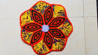 पुरानी चुन्नी से बनाए आँख वाला डोर्मेट ।new eye 👁 design doormat made by old clothes