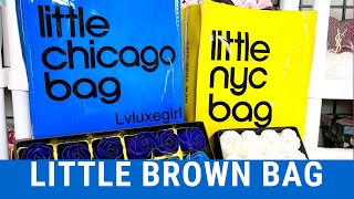 Bloomingdale's Little brown bag review | Little NYC Bag Tote Bloomingdale's Unboxing Collection Haul