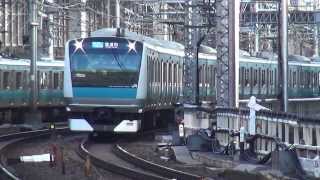 京浜東北線E233系と山手線E231系　秋葉原駅にて