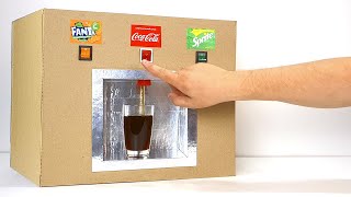How to Make Coca Cola / Fanta / Sprite Fountain Machine from Cardboard!
