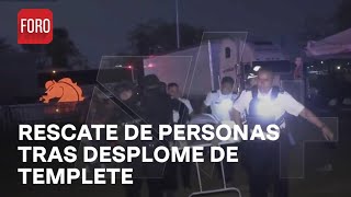 Rescatan personas tras desplome de templete en evento de Máynez en Nuevo León - En Una Hora