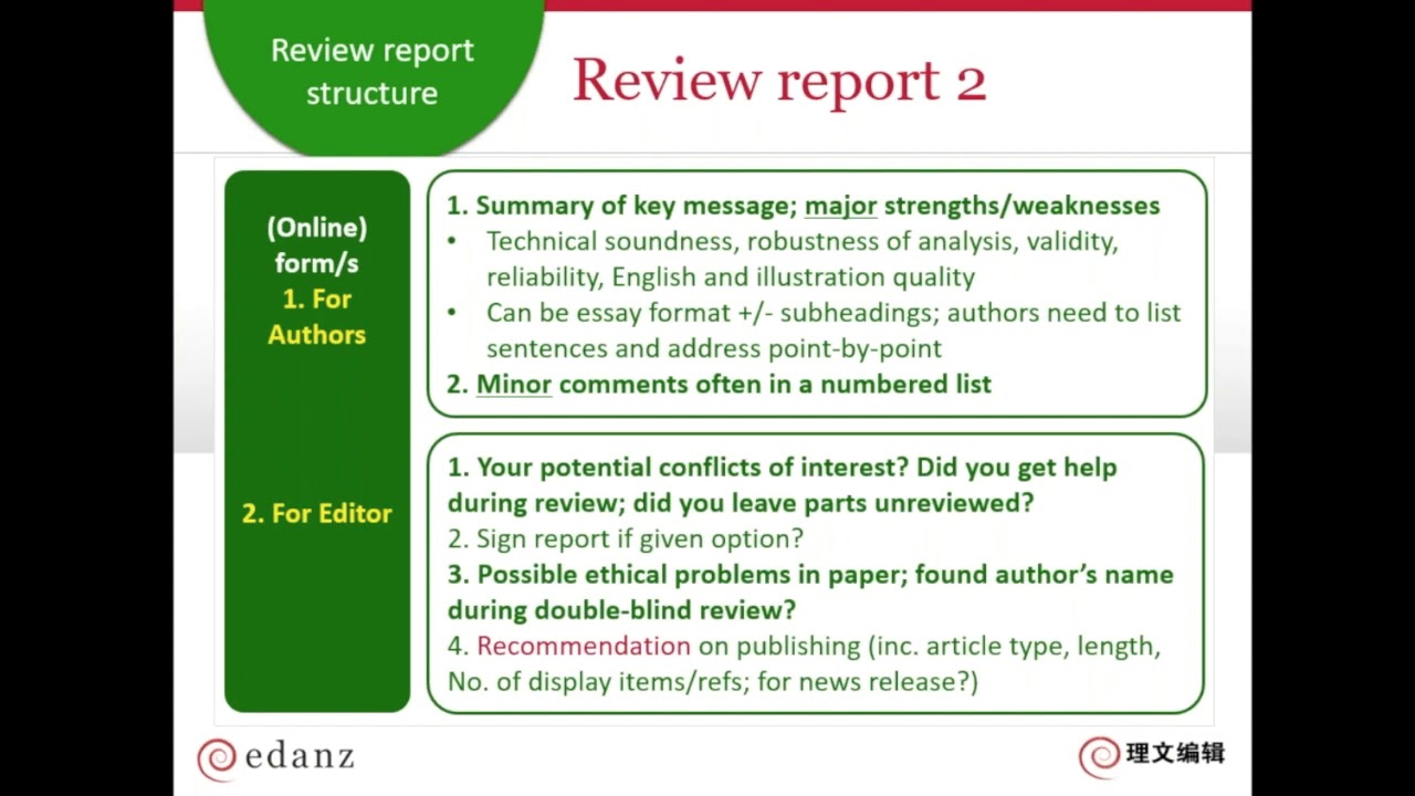 How To Write A Peer Review Report (Part 2 Of 5): Structure - YouTube