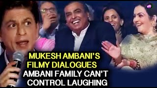 SRK Says Mukesh Ambani's FILMY Dialogue If He Would Be An Actor,  Nita Ambani Can't Control Laughing