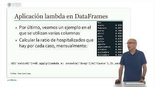 Pandas: Expresiones lambda en DataFrames | 26/77 | UPV