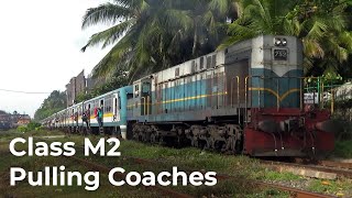 Canadian Class M4 Pulling Chinese Class S9 Compartments in Sri Lanka