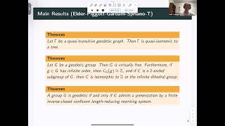 WoG 2024 Talk 1.5: Kane Townsend - Geodetic groups are virtually free