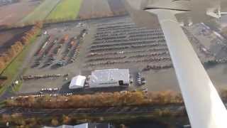 Aerial video of Europe's largest farming equipment auctions in Meppen, Germany