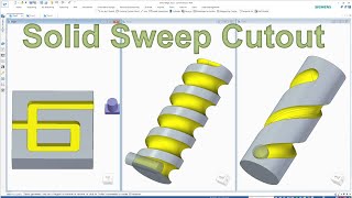 Solid Edge Tutorials #34 | How to use Solid Sweep Cutout command