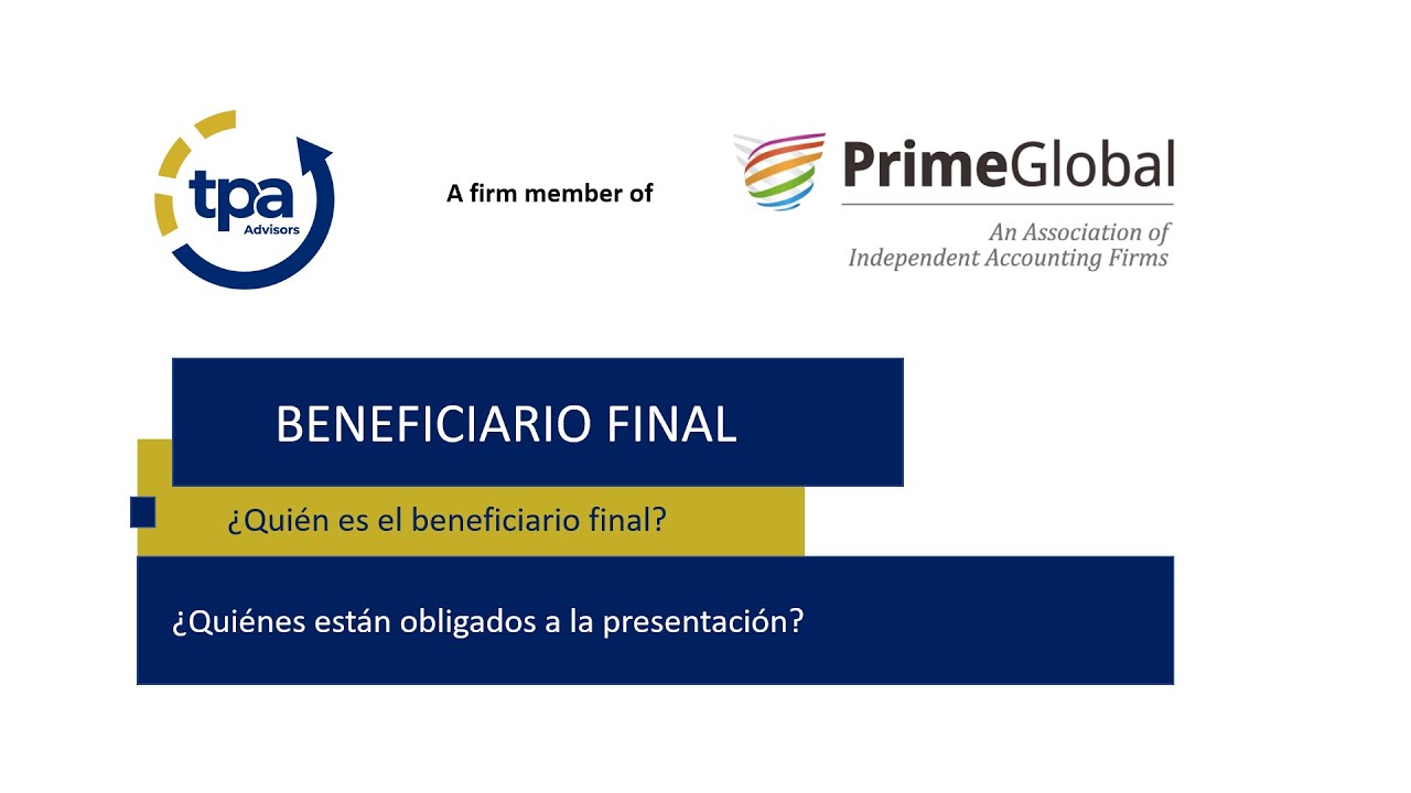 Beneficiario Final - YouTube