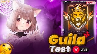 GUILD TEST LIVE STREAM 😈 | ROAD TO 50K SUBSCRIBER 🤯| #guildtest #custom #ffgirlgamer