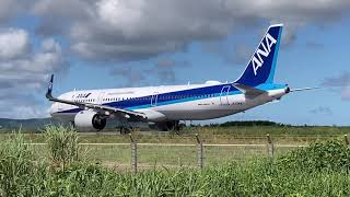 A321neoが唸る！ANA A321-272N    JA134A  2021年9月8日　in新石垣空港