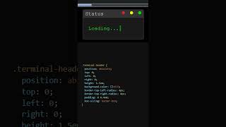 Terminal Loading Animation | HTML & CSS Tutorial 💻⚡ #coding #html