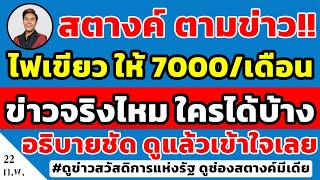 สตางค์ตามข่าว!! ครม ไฟเขียว ให้เงิน 7000ต่อเดือน ข่าวนี้จริงไหม ใครได้บ้าง อธิบายชัด ดูแล้วเข้าใจเลย