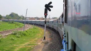 12566 Bihar Sampark Kranti Departing From Samastipur \u0026 Crossing Gandak Bridge