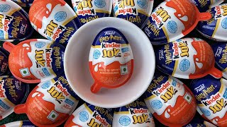 Yummy kinder surprise egg toys opening - A lot of kinder joy chocolate ASMR