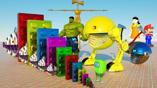 Best of Domino Effect COMPILATION 2021 [Lego, Robot Pacman, Jelly Pacman, Siren Head, Among Us...]
