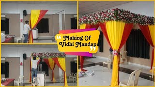 Vidhi mandap kaise banaye?|Vidhi mandap Decoration|Wedding decoration|Mandap decoration