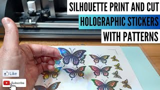 Silhouette Print and Cut: Creating Stunning Holographic Stickers with Patterns! | DIY Tutorial