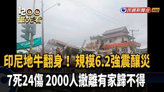 印尼西蘇拉威西省6.2強震 至少7死、24傷－民視新聞