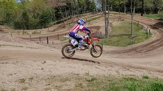 SR CRASHES AT THE HOLEY ON THE BIG RED 1997 HONDA CR500R @ SOUTHWICK