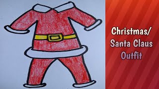 How to draw Christmas Outfit/Santa outfit.