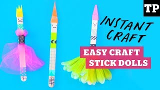 How to make easy popsicle stick dolls