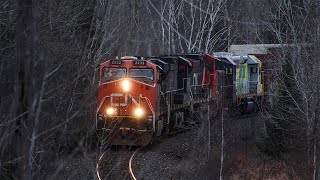 CN 2233, BCOL 4645, CN 2576, RNIX 1001, RS 63, [CN 451] at Nipissing Jct., ON |[11/20/21]