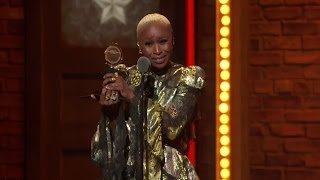 Acceptance Speech: Cynthia Erivo - Best Leading Actress in a Musical (2016)
