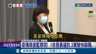 監察院拉警報！1收發員確診.3駕駛快篩陽性 憂交叉感染風險 監院全面停止\