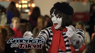 Larry The Mime: Nick Cannon Pulls Prank On Judges - America's Got Talent (Highlight)