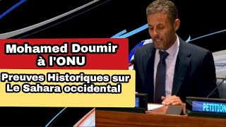 Mohamed Doumir à New York Preuves Historiques sur Le Sahara Occidental à l'ONU