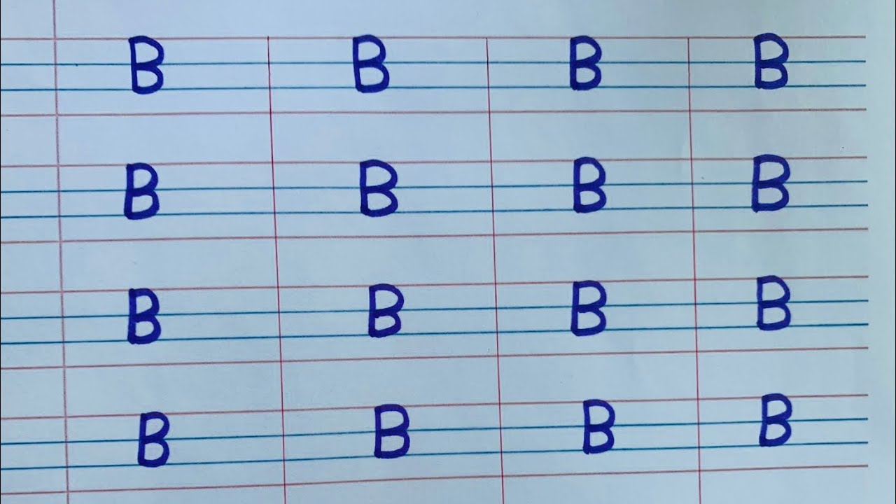 Say And Write B|Hand Writing Practice|Alphabets Writing For Kids ...