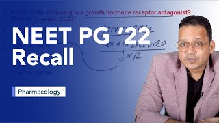 Exam Recall Series (NEET PG '22) - Pharmacology