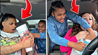 SQUEEZING MY PARENTS DRINKS ON THEM TO SEE THEIR REACTION **EPIC**