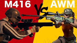 【PUBG MOBILE】M416 vs AWM‼ 最強ARと最強SRの死闘がアツすぎたwww【PUBGモバイル】【まがれつ】