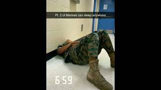 Marines can da sleep anywhere - Fun Facts