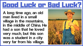 ENGLISH language learning| English speaking course| English through STORY| GOOD LUCK OR BAD LUCK?