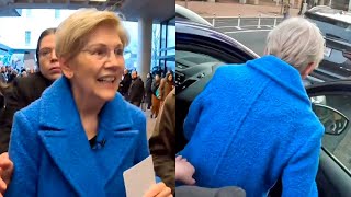 Elizabeth Warren Runs Away From Journalist Because He Exposed Her