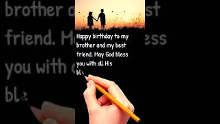 Heart Touching Happy Birthday Wishes For Brother #shorts