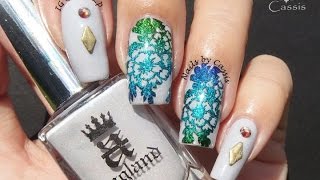 Foil Flower Stamping Nail Art