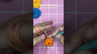 วีดีโอสั้น ถักไหมพรม ดอกกุหลาบ Super Easy Crochet Rose Flower.